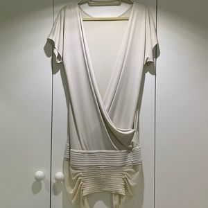 BCBGMaxAzria off white blackness dress, size small